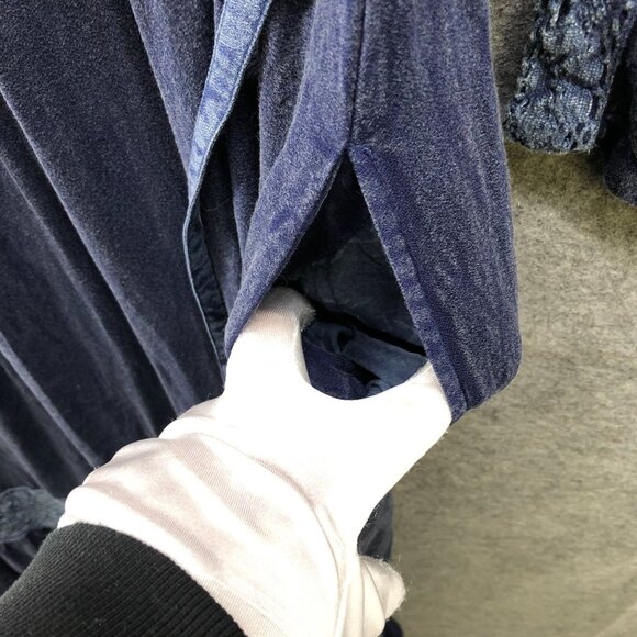 NWT April Cornell Maxi Dress XL Sunwashed Navy Agatha Long Sleeve Blue Rayon - Picture 12 of 13